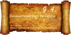 Gaunersdorfer Aniella névjegykártya